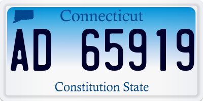 CT license plate AD65919