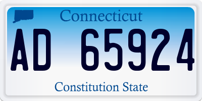 CT license plate AD65924