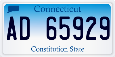 CT license plate AD65929