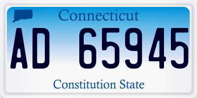 CT license plate AD65945