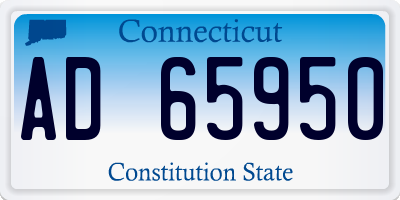 CT license plate AD65950
