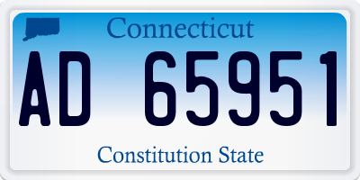 CT license plate AD65951