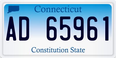CT license plate AD65961