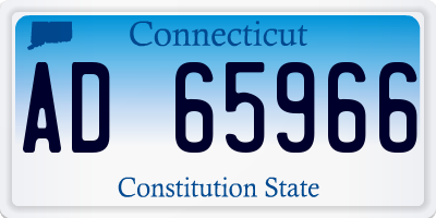 CT license plate AD65966