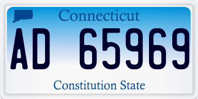 CT license plate AD65969