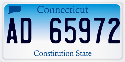 CT license plate AD65972