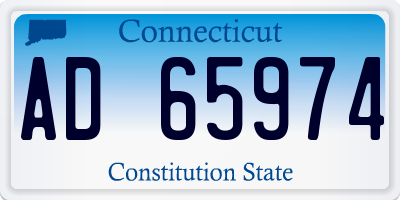 CT license plate AD65974
