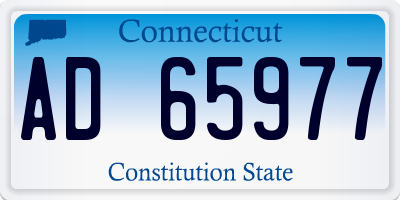 CT license plate AD65977