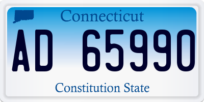 CT license plate AD65990