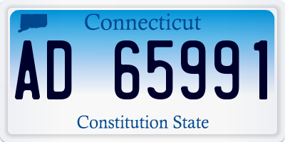 CT license plate AD65991