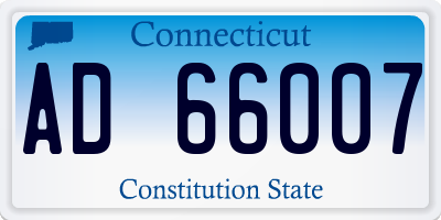 CT license plate AD66007