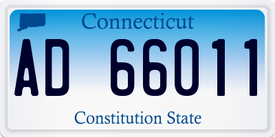 CT license plate AD66011