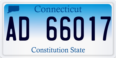 CT license plate AD66017