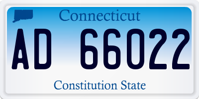 CT license plate AD66022