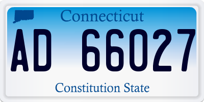 CT license plate AD66027