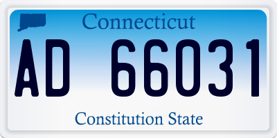 CT license plate AD66031