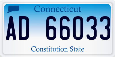 CT license plate AD66033