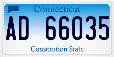CT license plate AD66035