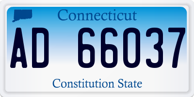 CT license plate AD66037