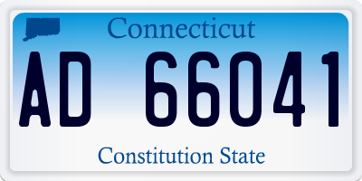 CT license plate AD66041