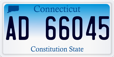 CT license plate AD66045