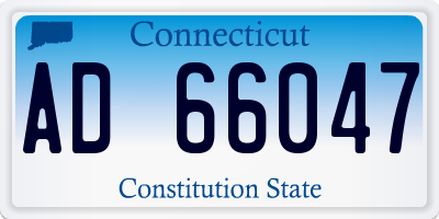 CT license plate AD66047