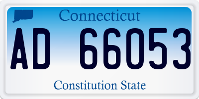 CT license plate AD66053