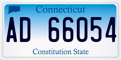 CT license plate AD66054