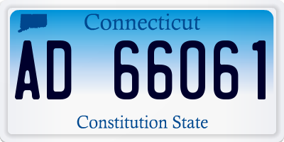 CT license plate AD66061