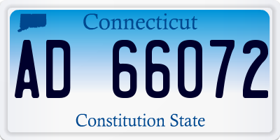CT license plate AD66072