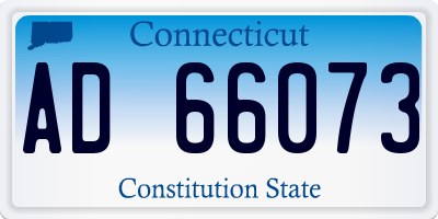 CT license plate AD66073