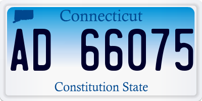 CT license plate AD66075