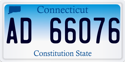 CT license plate AD66076