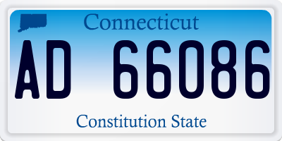 CT license plate AD66086