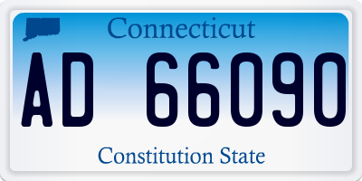CT license plate AD66090