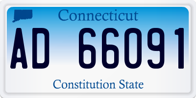 CT license plate AD66091