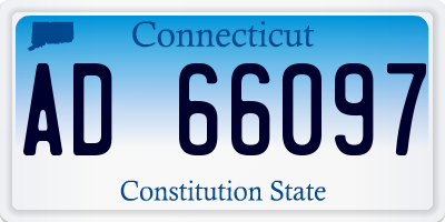 CT license plate AD66097