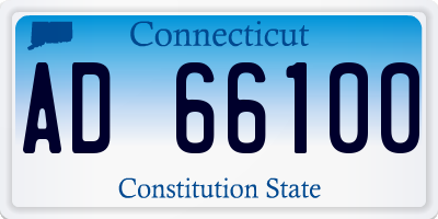 CT license plate AD66100