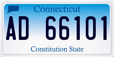CT license plate AD66101