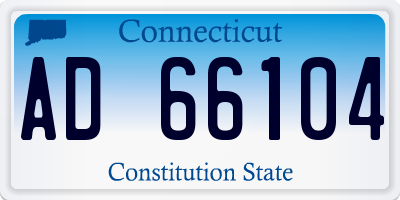 CT license plate AD66104