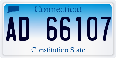 CT license plate AD66107
