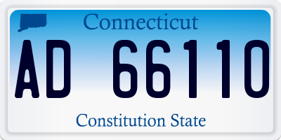 CT license plate AD66110
