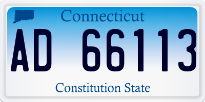 CT license plate AD66113