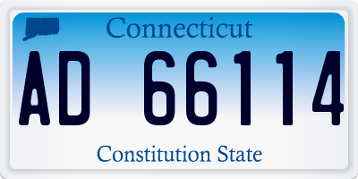CT license plate AD66114