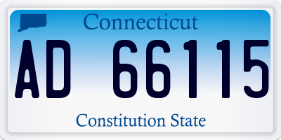 CT license plate AD66115