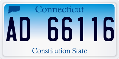 CT license plate AD66116