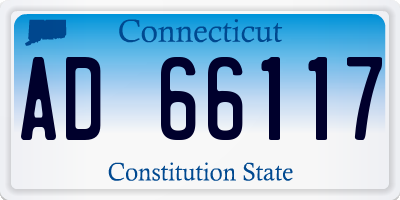 CT license plate AD66117