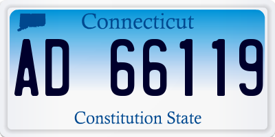 CT license plate AD66119