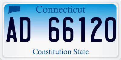 CT license plate AD66120