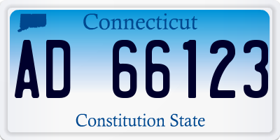 CT license plate AD66123